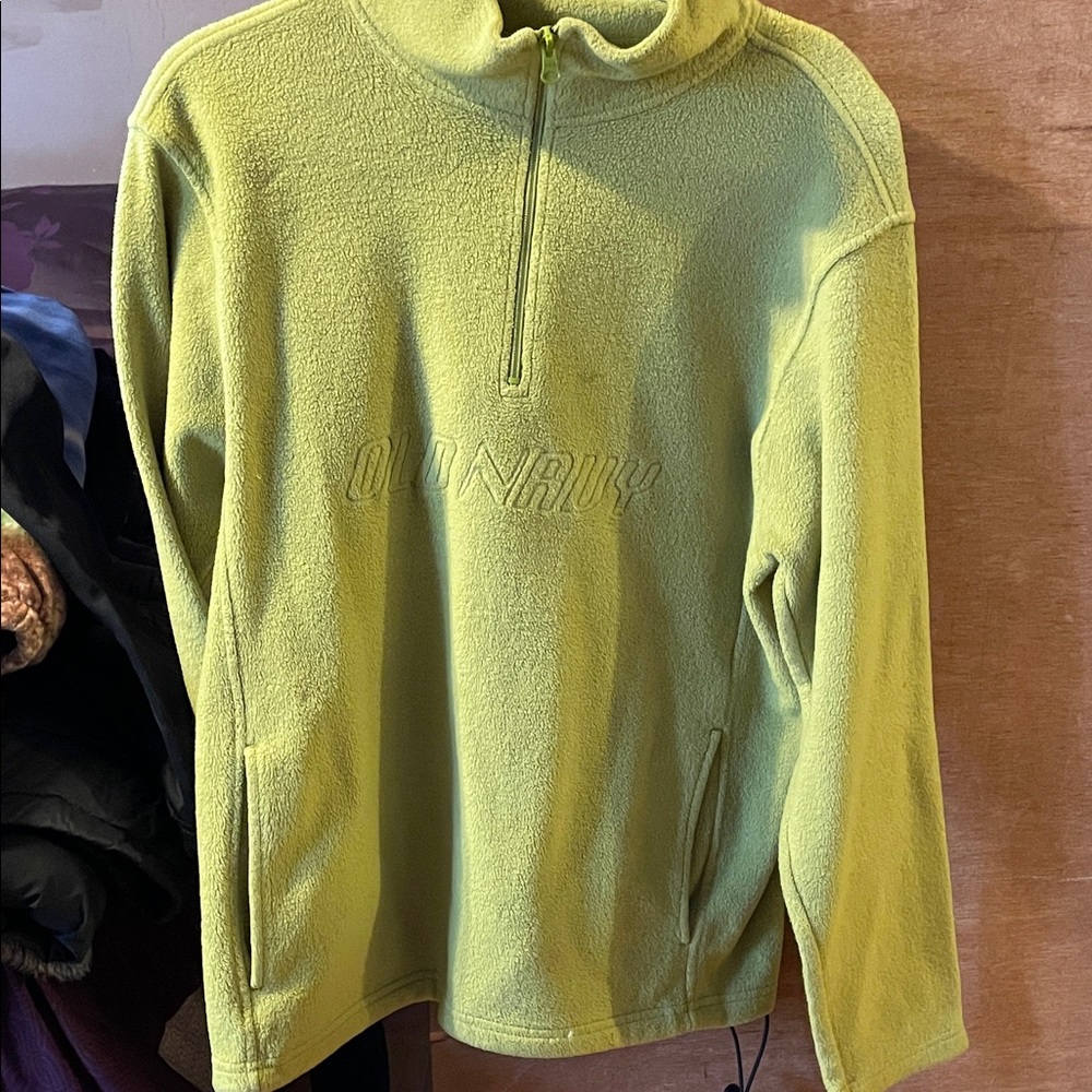 Old Navy Men's Lime Zip-Up Sweater
